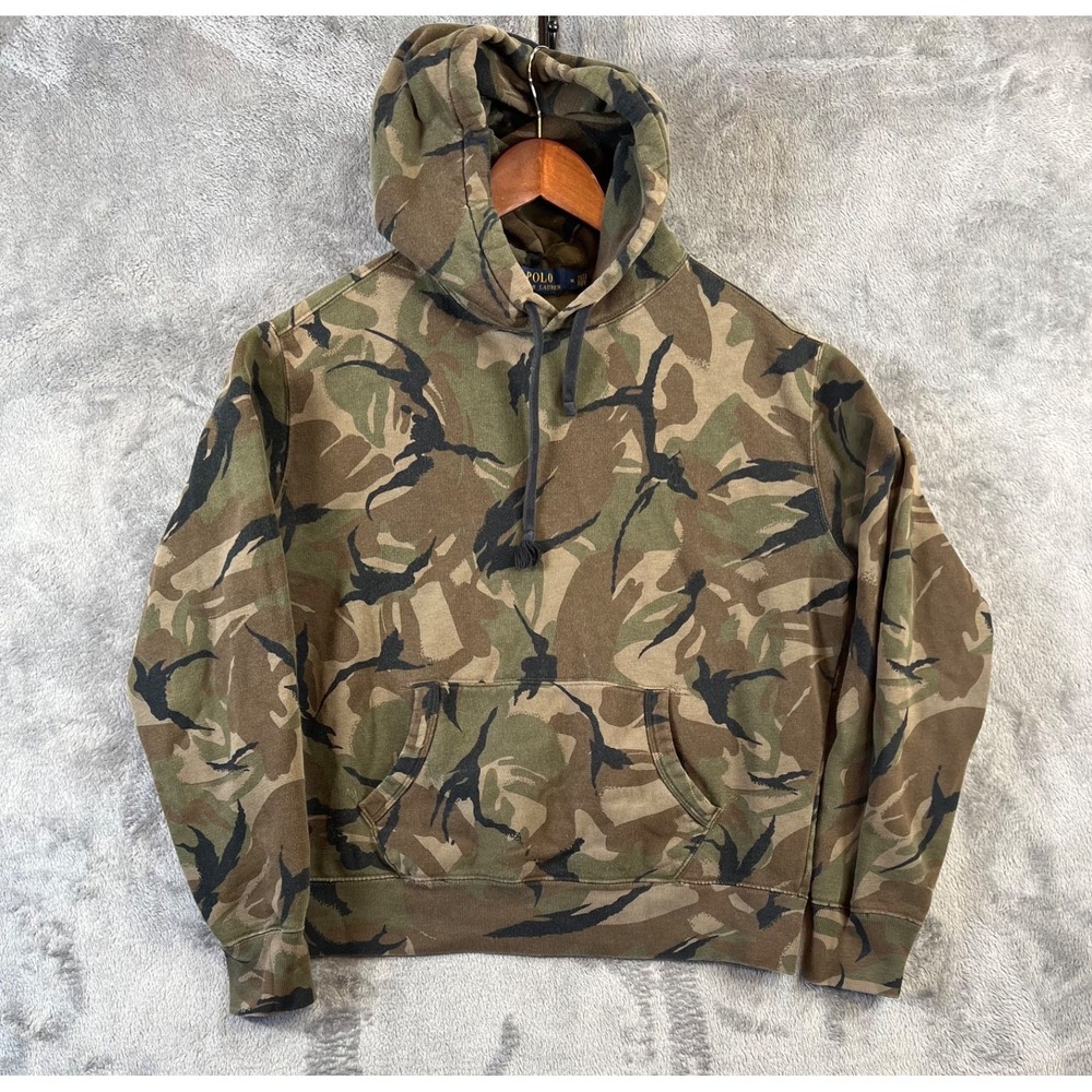 Polo Ralph Lauren Hoodie Pullover Mens Medium Pony Logo Kangaroo Pocket